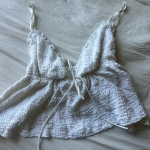 white flowy tank top